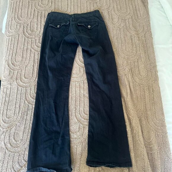 Women's Black and Navy Jeans - Picture 2 of 3